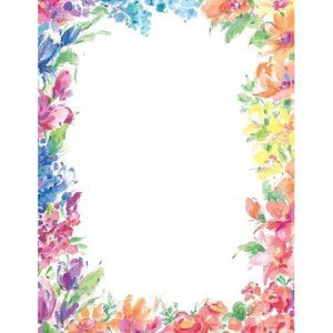 5/$25 - Great Papers! Bright Floral Letterhead
